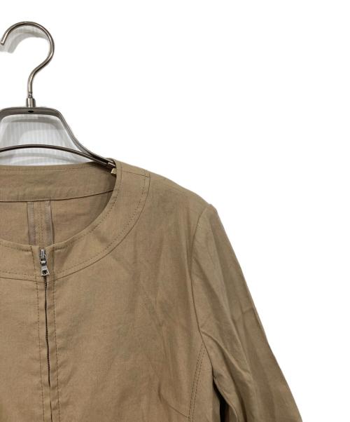 MACKINTOSH PHILOSOPHY（マッキントッシュ フィロソフィー）MACKINTOSH PHILOSOPHY (マッキントッシュ フィロソフィー) リネン混ノーカラージャケット ベージュ サイズ:38の古着・服飾アイテム