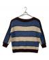 Needles（ニードルズ）の古着「mohair boat neck sweater/モヘアボートネックセーター」｜ブルー×ベージュ
