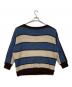 Needles (ニードルズ) mohair boat neck sweater/モヘアボートネックセーター ブルー×ベージュ サイズ:S：9000円