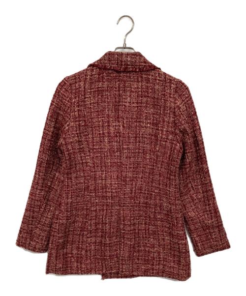 Resexxy（リゼクシー）Resexxy (リゼクシー) ツイードジャケット レッド サイズ:Fの古着・服飾アイテム