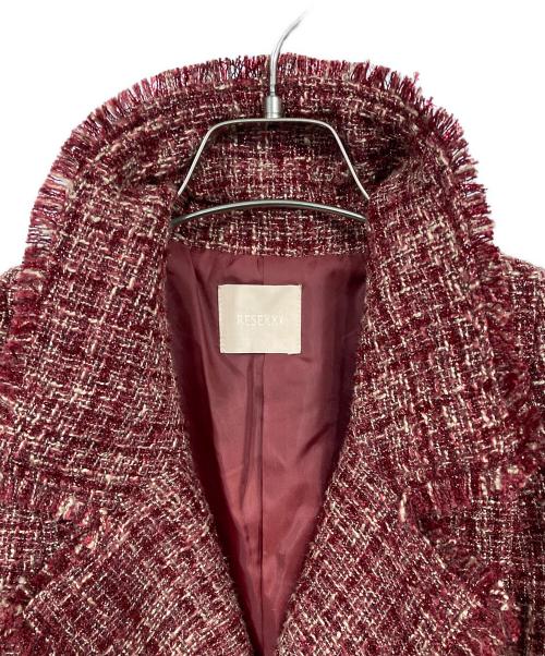 Resexxy（リゼクシー）Resexxy (リゼクシー) ツイードジャケット レッド サイズ:Fの古着・服飾アイテム