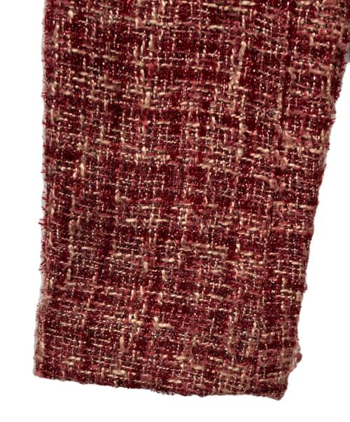 Resexxy（リゼクシー）Resexxy (リゼクシー) ツイードジャケット レッド サイズ:Fの古着・服飾アイテム