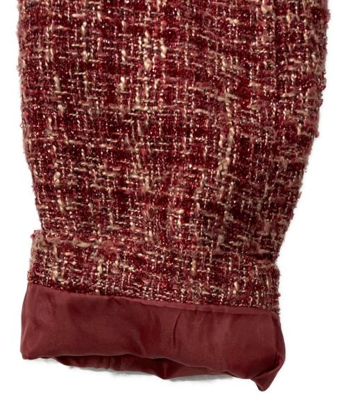 Resexxy（リゼクシー）Resexxy (リゼクシー) ツイードジャケット レッド サイズ:Fの古着・服飾アイテム