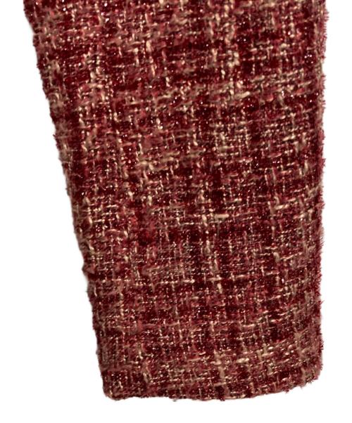 Resexxy（リゼクシー）Resexxy (リゼクシー) ツイードジャケット レッド サイズ:Fの古着・服飾アイテム