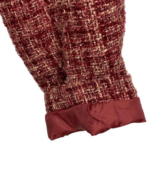 Resexxy（リゼクシー）Resexxy (リゼクシー) ツイードジャケット レッド サイズ:Fの古着・服飾アイテム