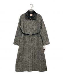 Resexxy（リゼクシー）の古着「ヘリンボーンステンカラーコート」｜グレー×ブラック
