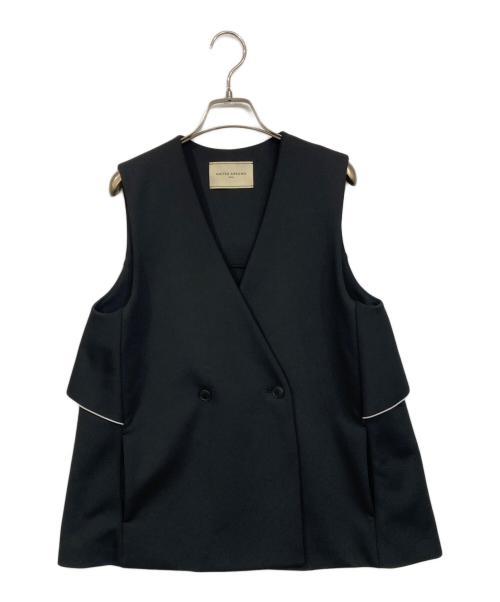 UNITED ARROWS（ユナイテッドアローズ）UNITED ARROWS (ユナイテッドアローズ) SPONGY ミドル ベスト ブラック サイズ:36の古着・服飾アイテム