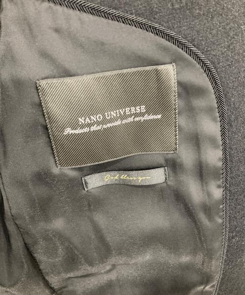 nano・universe（ナノ・ユニバース）nano・universe (ナノ・ユニバース) ダメリーノ ハイテンションツイル セットアップ ブラック サイズ:Mの古着・服飾アイテム