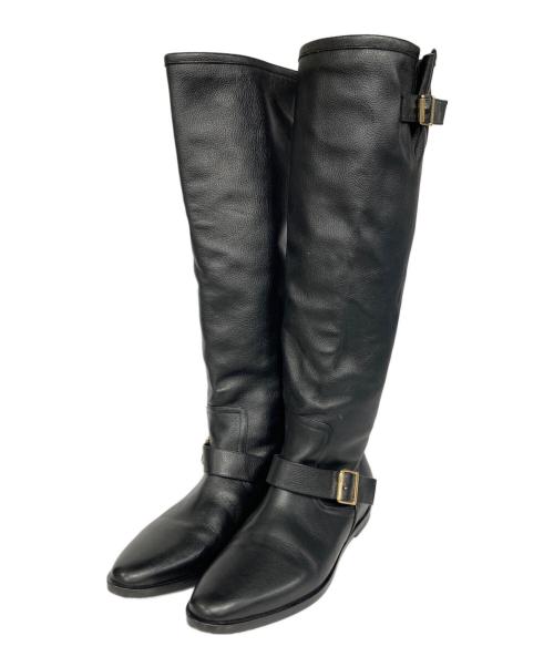 Brenta（ブレンタ）BRENTA (ブレンタ) バックルロングブーツ ブラック サイズ:37の古着・服飾アイテム