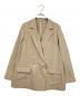 green label relaxing（グリーンレーベルリラクシング）の古着「リネンブレンドダブルジャケット」｜ベージュ