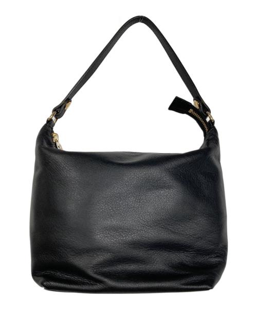 russet（ラシット）russet (ラシット) ソフトレザーシンプルショルダーバッグ ブラックの古着・服飾アイテム