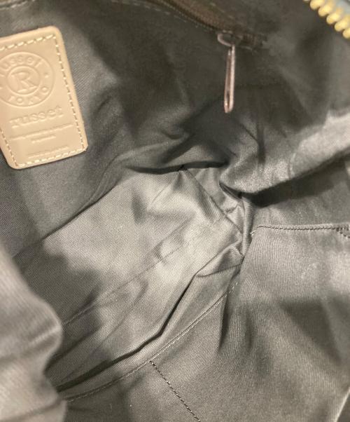 russet（ラシット）russet (ラシット) ソフトレザーシンプルショルダーバッグ ブラックの古着・服飾アイテム