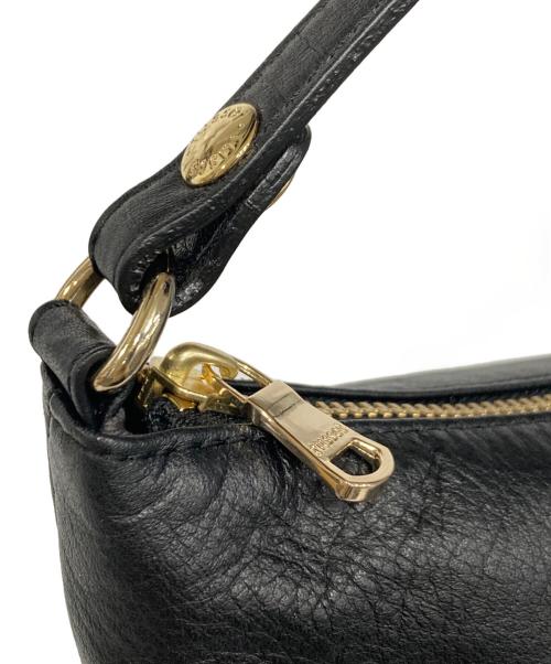 russet（ラシット）russet (ラシット) ソフトレザーシンプルショルダーバッグ ブラックの古着・服飾アイテム