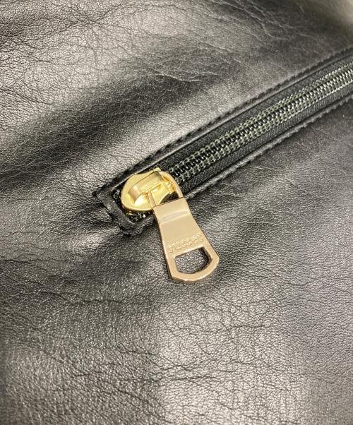 russet（ラシット）russet (ラシット) ソフトレザーシンプルショルダーバッグ ブラックの古着・服飾アイテム