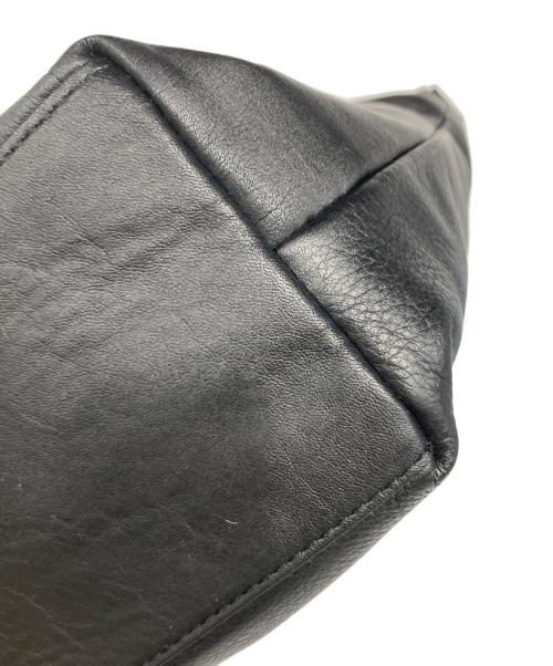 russet（ラシット）russet (ラシット) ソフトレザーシンプルショルダーバッグ ブラックの古着・服飾アイテム