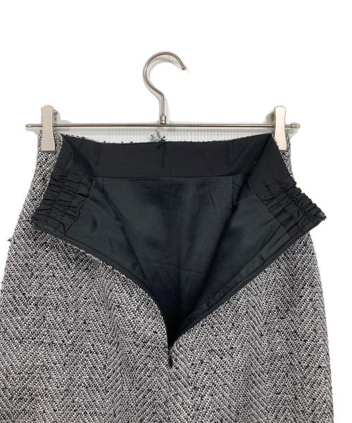 anuans（アニュアンス）anuans (アニュアンス) フロントポケットツイードスカート ブラック サイズ:Mの古着・服飾アイテム