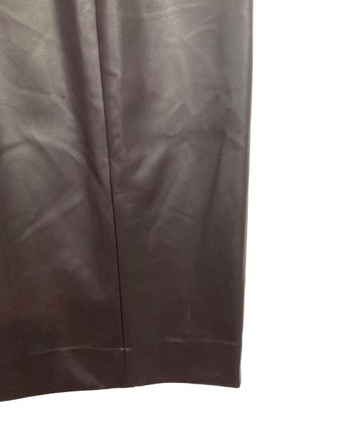 anuans（アニュアンス）anuans (アニュアンス) ヴィーガンレザータイトスカート ブラウン サイズ:Mの古着・服飾アイテム