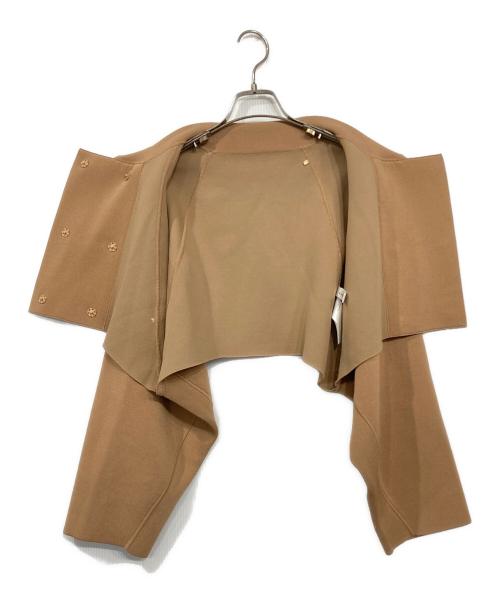 Ameri（アメリ）AMERI (アメリ) ジャケットライクショートニット ブラウン サイズ:Fの古着・服飾アイテム