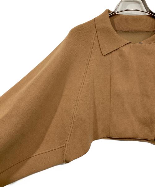 Ameri（アメリ）AMERI (アメリ) ジャケットライクショートニット ブラウン サイズ:Fの古着・服飾アイテム