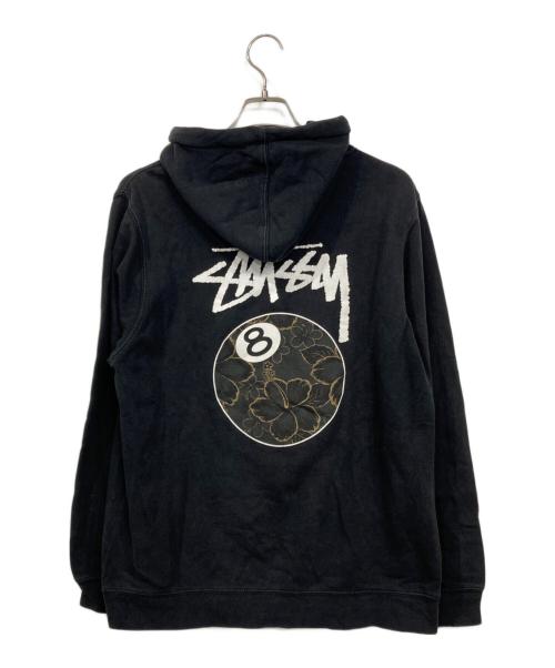 stussy（ステューシー）stussy (ステューシー) 8ボールフーディ ブラック サイズ:MEDIUMの古着・服飾アイテム