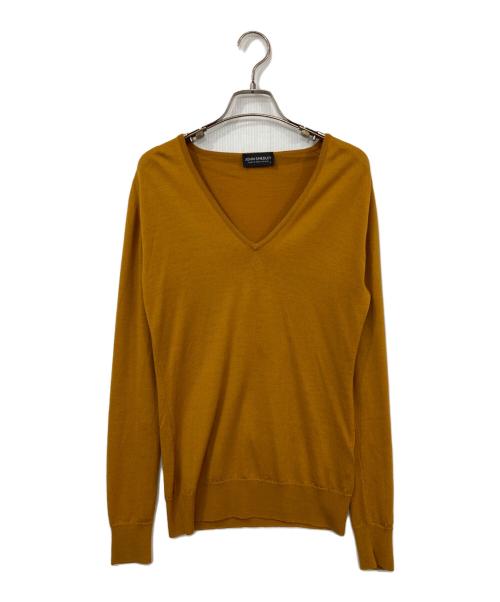 JOHN SMEDLEY（ジョンスメドレー）JOHN SMEDLEY (ジョンスメドレー) Vネックニット イエロー サイズ:Sの古着・服飾アイテム