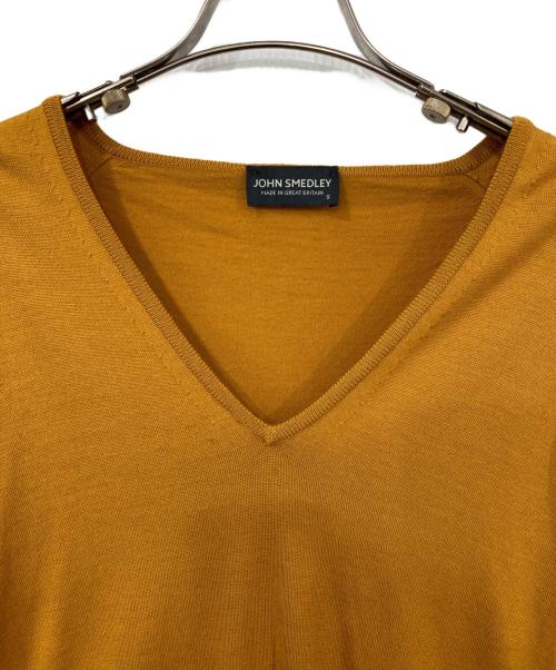 JOHN SMEDLEY（ジョンスメドレー）JOHN SMEDLEY (ジョンスメドレー) Vネックニット イエロー サイズ:Sの古着・服飾アイテム