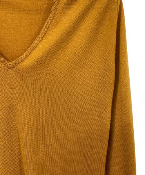 JOHN SMEDLEY（ジョンスメドレー）JOHN SMEDLEY (ジョンスメドレー) Vネックニット イエロー サイズ:Sの古着・服飾アイテム