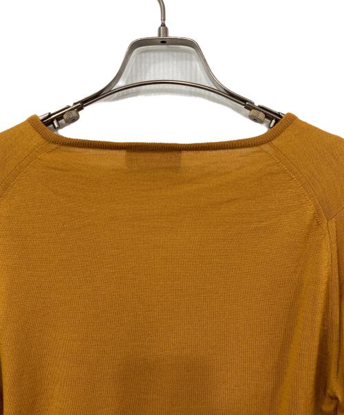 JOHN SMEDLEY（ジョンスメドレー）JOHN SMEDLEY (ジョンスメドレー) Vネックニット イエロー サイズ:Sの古着・服飾アイテム