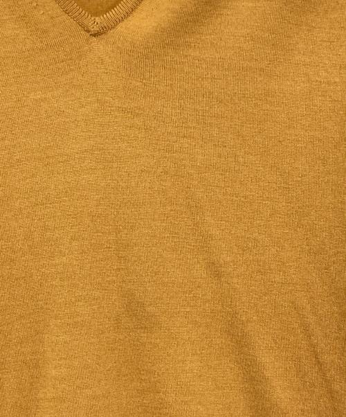 JOHN SMEDLEY（ジョンスメドレー）JOHN SMEDLEY (ジョンスメドレー) Vネックニット イエロー サイズ:Sの古着・服飾アイテム