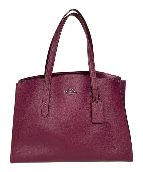 COACH（コーチ）COACH (コーチ) チャーリー ショルダーバッグ パープルの古着・服飾アイテム