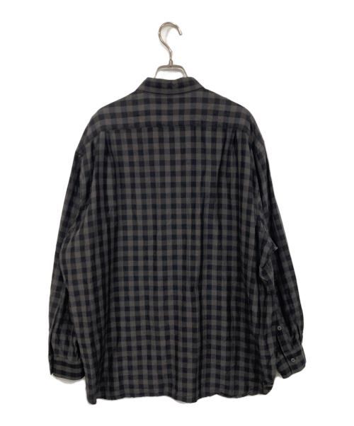 Blanc YM（ブランワイエム）blanc ym (ブランワイエム) ウールシルクシャツ グレー サイズ:Sの古着・服飾アイテム