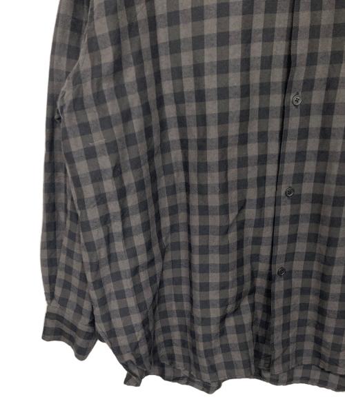 Blanc YM（ブランワイエム）blanc ym (ブランワイエム) ウールシルクシャツ グレー サイズ:Sの古着・服飾アイテム