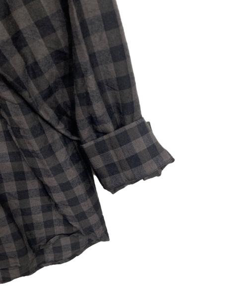 Blanc YM（ブランワイエム）blanc ym (ブランワイエム) ウールシルクシャツ グレー サイズ:Sの古着・服飾アイテム