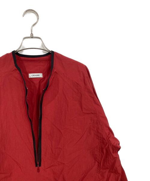 CHASSE（チェイス）CHASSE (チェイス) Nylon Rip Shirt REDプルオーバーシャツ レッド サイズ:1の古着・服飾アイテム
