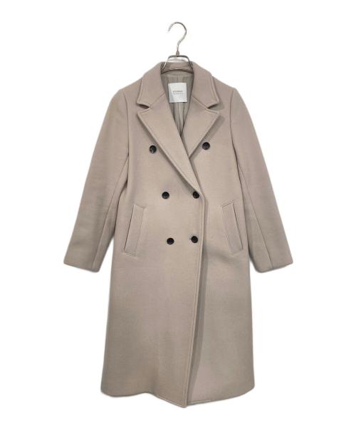 STUDIOUS（ステュディオス）STUDIOUS (ステュディオス) セラータダブルクロンビーコート ベージュの古着・服飾アイテム