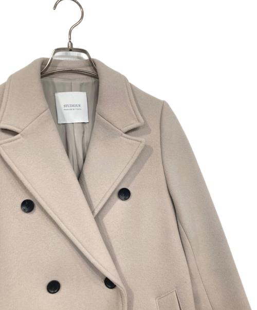 STUDIOUS（ステュディオス）STUDIOUS (ステュディオス) セラータダブルクロンビーコート ベージュの古着・服飾アイテム