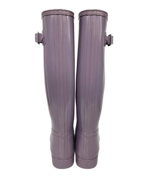 HUNTER（ハンター）HUNTER (ハンター) ロングレインブーツ パープル サイズ:UK4の古着・服飾アイテム