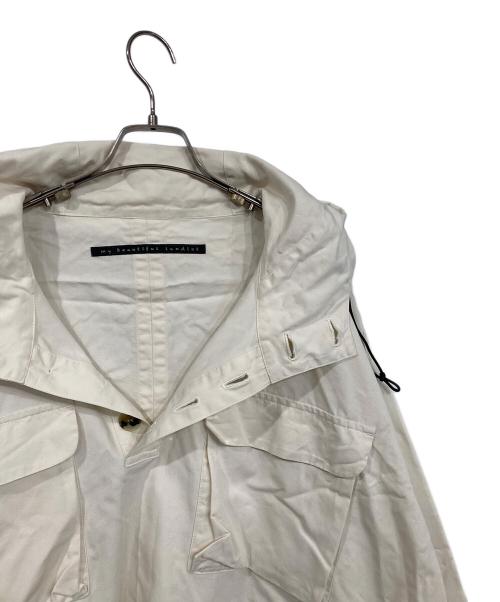 My Beautiful Landlet（マイビューティフルランドレット）My Beautiful Landlet (マイビューティフルランドレット) アノラックパーカーコート ホワイトの古着・服飾アイテム