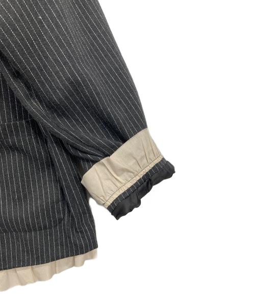 loin nuit（ロワンニュイ）loin nuit (ロワンニュイ) frill layered design jacket グレー サイズ:Fの古着・服飾アイテム