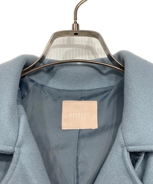 Resexxy（リゼクシー）RESEXXY (リゼクシー) ウールライクロングコート ブルー サイズ:F 未使用品の古着・服飾アイテム