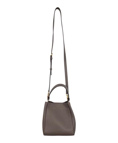 TORY BURCH（トリーバーチ）TORY BURCH (トリーバーチ) mcgraw small bucket bag ブラウンの古着・服飾アイテム