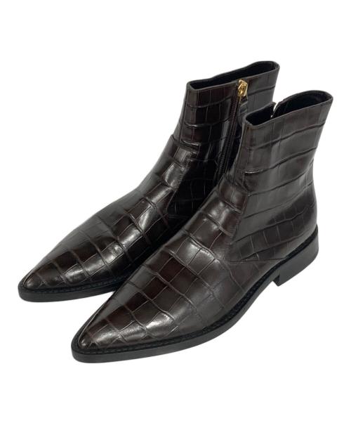 VICTORIA BECKHAM（ヴィクトリアベッカム）Victoria Beckham (ヴィクトリアベッカム) クロコ型押しブーツ ブラウン サイズ:35の古着・服飾アイテム
