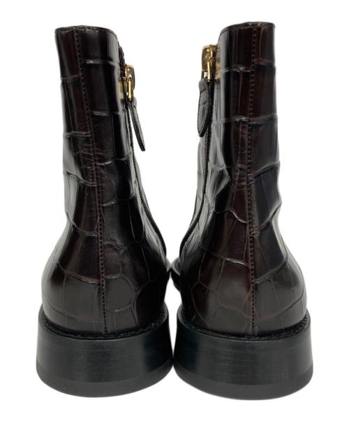 VICTORIA BECKHAM（ヴィクトリアベッカム）Victoria Beckham (ヴィクトリアベッカム) クロコ型押しブーツ ブラウン サイズ:35の古着・服飾アイテム