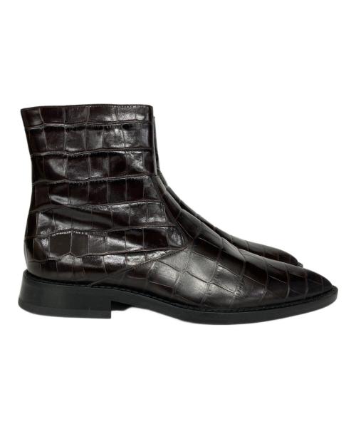VICTORIA BECKHAM（ヴィクトリアベッカム）Victoria Beckham (ヴィクトリアベッカム) クロコ型押しブーツ ブラウン サイズ:35の古着・服飾アイテム