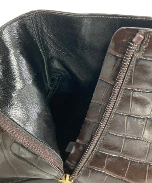 VICTORIA BECKHAM（ヴィクトリアベッカム）Victoria Beckham (ヴィクトリアベッカム) クロコ型押しブーツ ブラウン サイズ:35の古着・服飾アイテム