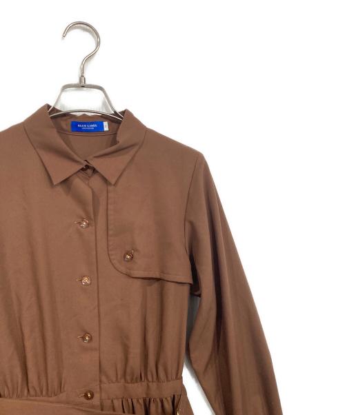 BLUE LABEL CRESTBRIDGE（ブルーレーベルクレストブリッジ）BLUE LABEL CRESTBRIDGE (ブルーレーベルクレストブリッジ) エアリーツイルトレンチドレス ブラウン サイズ:36の古着・服飾アイテム