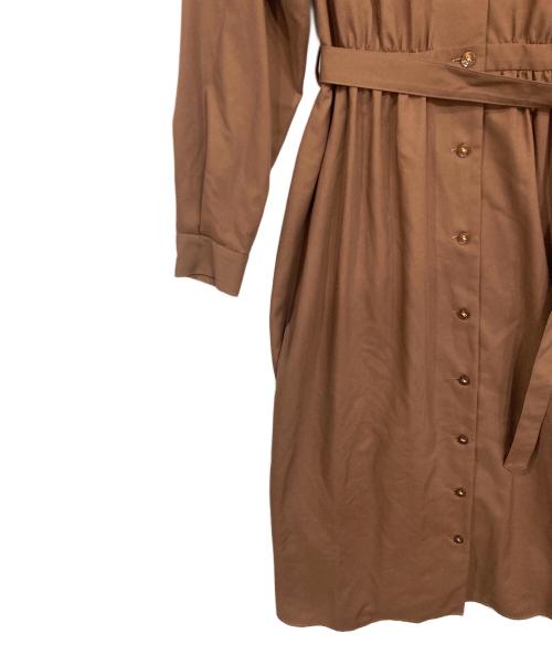 BLUE LABEL CRESTBRIDGE（ブルーレーベルクレストブリッジ）BLUE LABEL CRESTBRIDGE (ブルーレーベルクレストブリッジ) エアリーツイルトレンチドレス ブラウン サイズ:36の古着・服飾アイテム