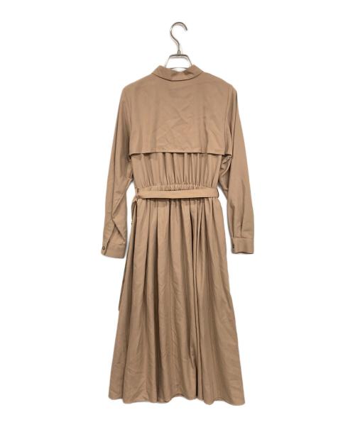 BLUE LABEL CRESTBRIDGE（ブルーレーベルクレストブリッジ）BLUE LABEL CRESTBRIDGE (ブルーレーベルクレストブリッジ) エアリーツイルトレンチドレス ベージュ サイズ:36の古着・服飾アイテム