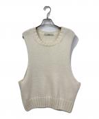 pelleqペレック）の古着「side open vest」｜アイボリー