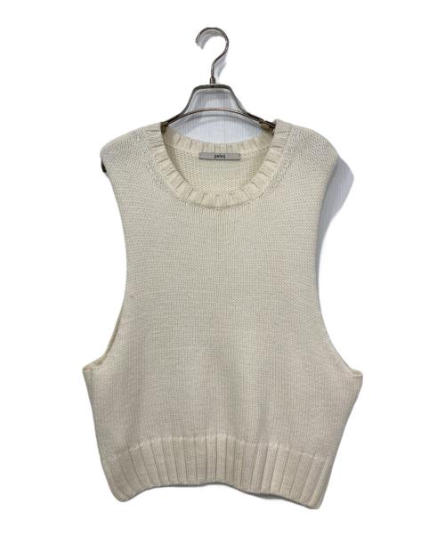 pelleq（ペレック）pelleq (ペレック) side open vest アイボリー サイズ:34の古着・服飾アイテム